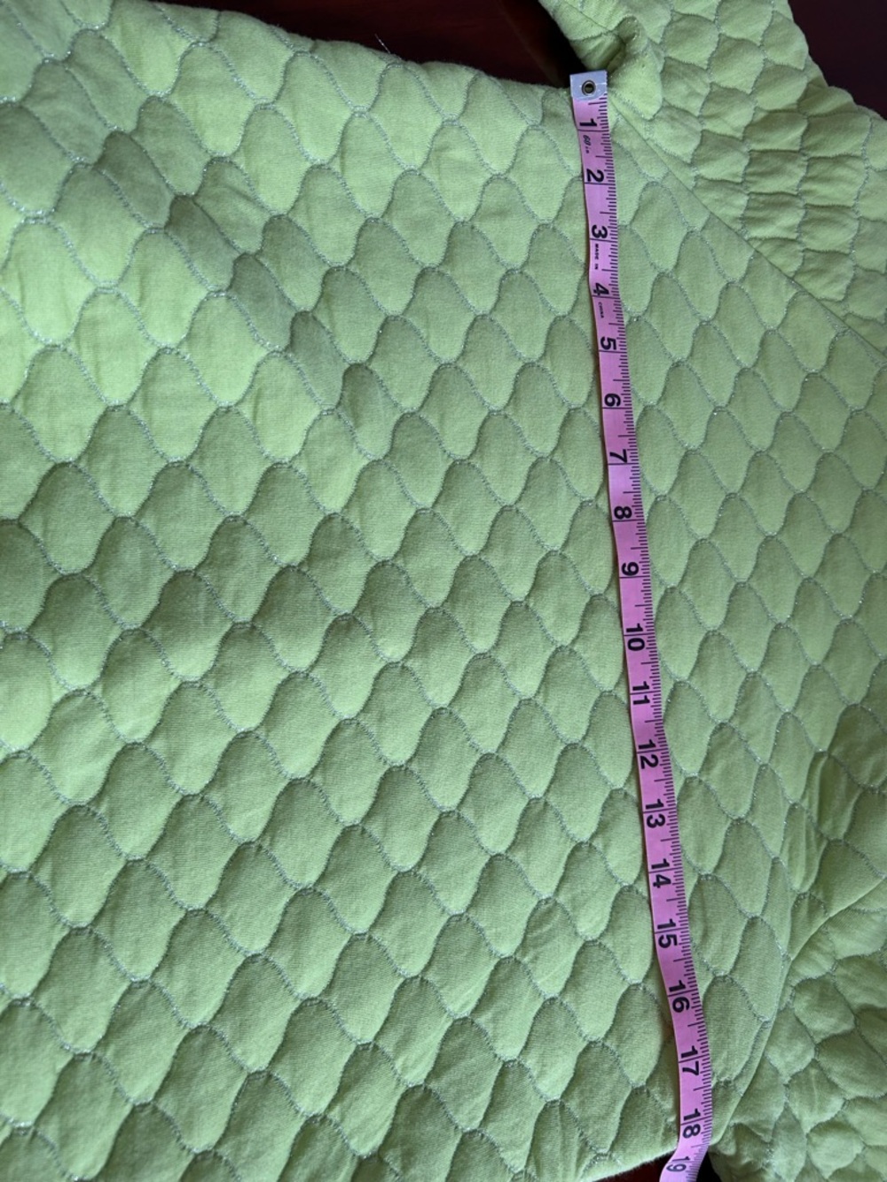 Talbots quilted Lime Green size SP Like New - Picture 5 of 5